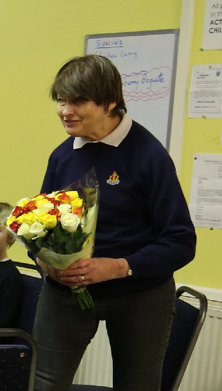 Linda with Flowers